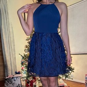 Blue cocktail dress